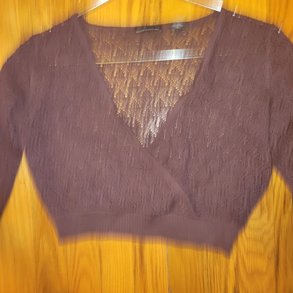 Victoria Secret Crop Pointelle Knit Sweater M - Picture 4 of 6